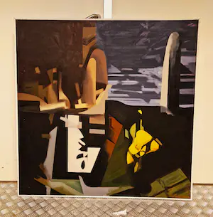 Calin Beloescu - GROOT surrealistisch olieverf "dupa amiazi in Balcani / middag in de Balkan" kaufen? Bieten Sie von 260!