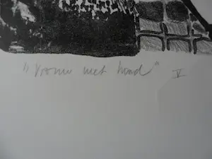 Henri de Haas - Litho, Vrouw met hond V. kopen? Bied vanaf 20!