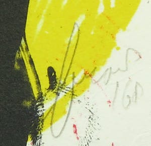 Eugene Brands - Litho, Groen gezicht - Ingelijst kopen? Bied vanaf 1!