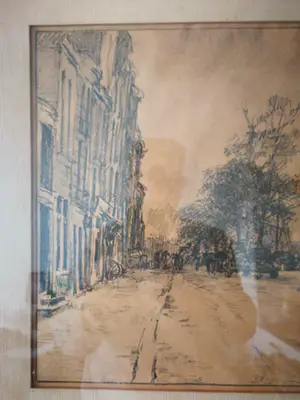 Johan Hendrik van Mastenbroek - Kade Rotterdam. Handgesigneerd. kopen? Bied vanaf 1!