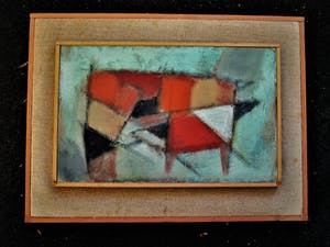 Niet of onleesbaar gesigneerd - Intrigerende Abstract -Expressionistische gemengde techniek - vage monogram kopen? Bied vanaf 10!