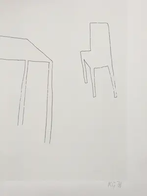 Klaas Gubbels - zeefdruk ‘Verlegen schaduwen’ - 1981 kopen? Bied vanaf 95!