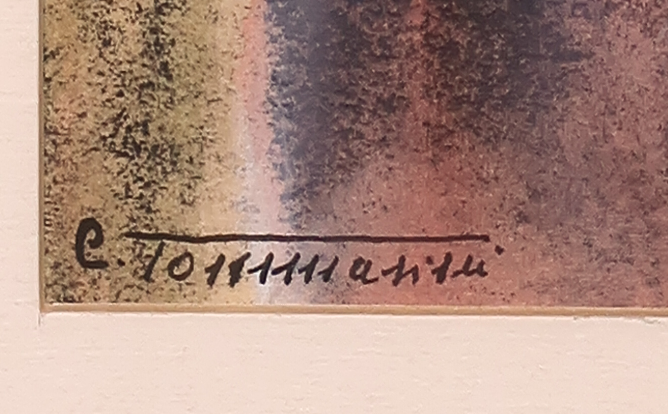 Niet of onleesbaar gesigneerd - Krijttekening, Zonder titel - Ingelijst kopen? Bied vanaf 1!