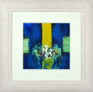 Hans Vanhorck - Acryl op papier, Abstract image - Ingelijst verkocht voor € 100!