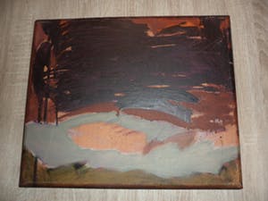 Petra Dekker - zonder titel, olieverf op doek 1989 in prima conditie kopen? Bied vanaf 30!