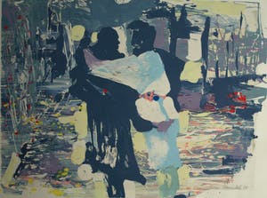 Emeke Buitelaar - Monoprint , Abstracte voorstelling – 1988 kopen? Bied vanaf 35!