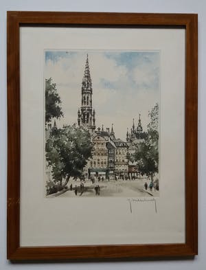 Roger Hebbelinck - Stadsgezicht Brussel kopen? Bied vanaf 25!