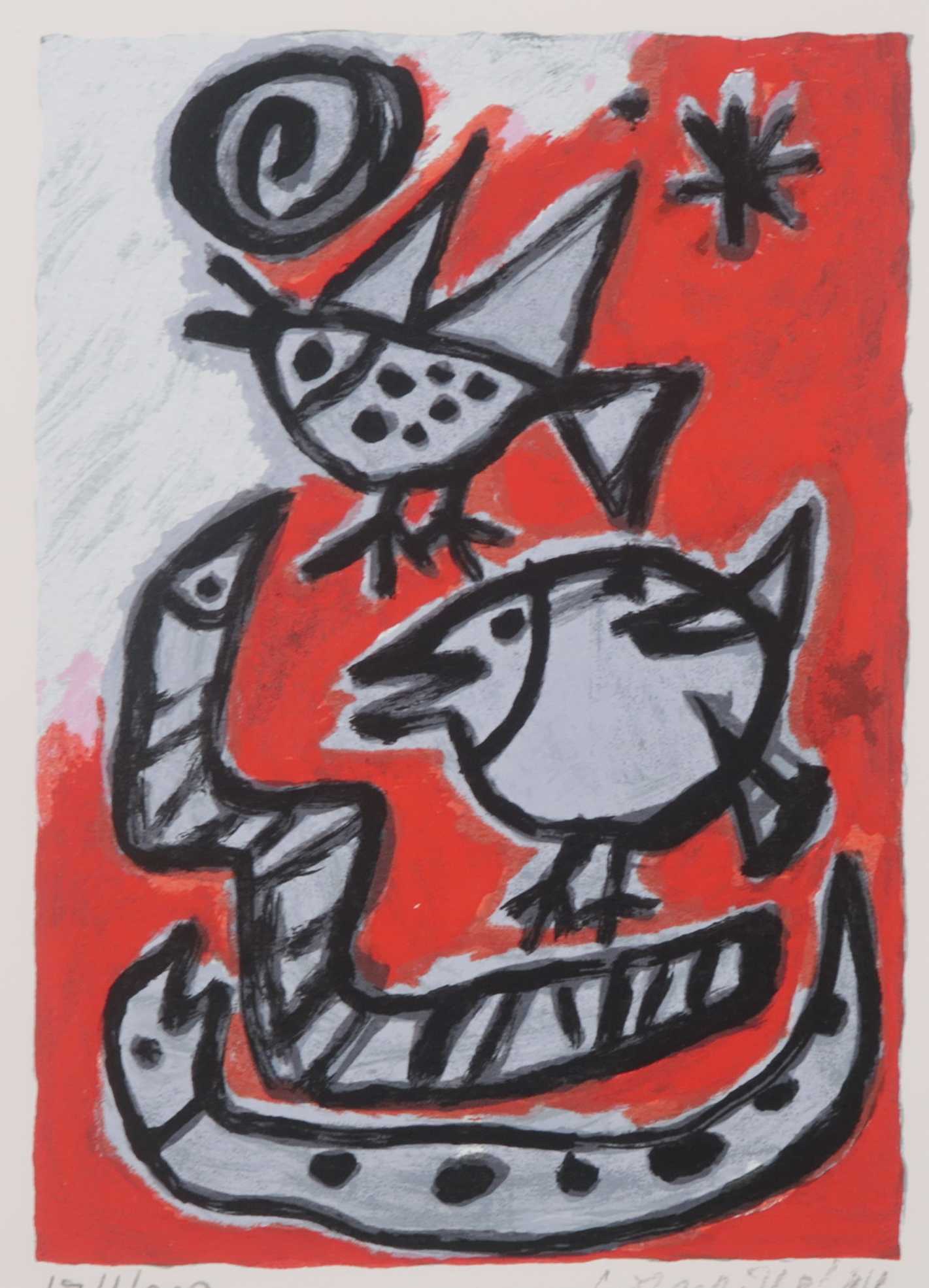 Corneille - Zeefdruk, Sans titre 2 verkocht voor € 90!