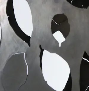 Niet of onleesbaar gesigneerd - Metalen wandsculptuur met bladmotief kopen? Bied vanaf 1!