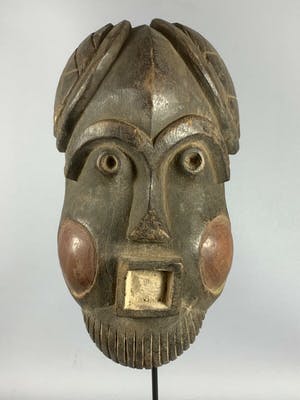 Mambila - 200375 - Rare & Old Tribal used African Mambila mask - Cameroon. kopen? Bied vanaf 45!