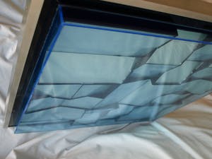 Curiosa - Nul / ZERO-kunst: Spiegelglas, grote abstract geometrische constructie kopen? Bied vanaf 350!