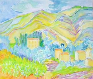 Joe Wols - Acryl op papier, Drôme provencale kopen? Bied vanaf 1!