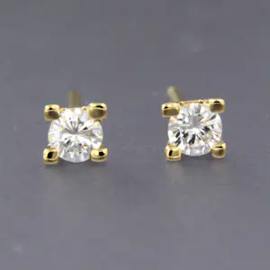 18k geel gouden solitair oorknoppen met briljant geslepen diamant tot. 0.18ct kaufen? Bieten Sie von 240!