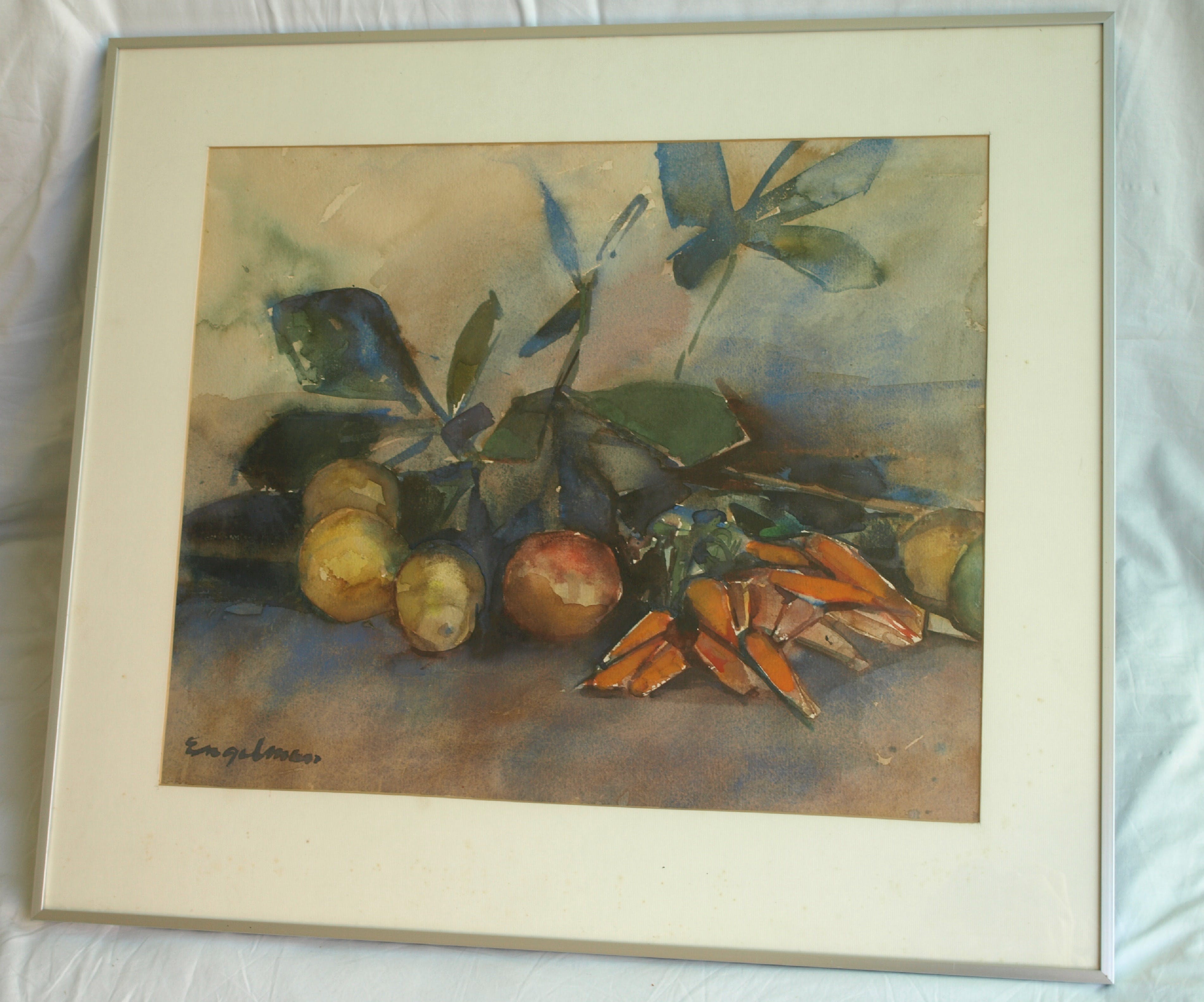 Jan Engelman - aquarel , Stilleven – gesigneerd & ingelijst – ca 1980 kopen? Bied vanaf 1!