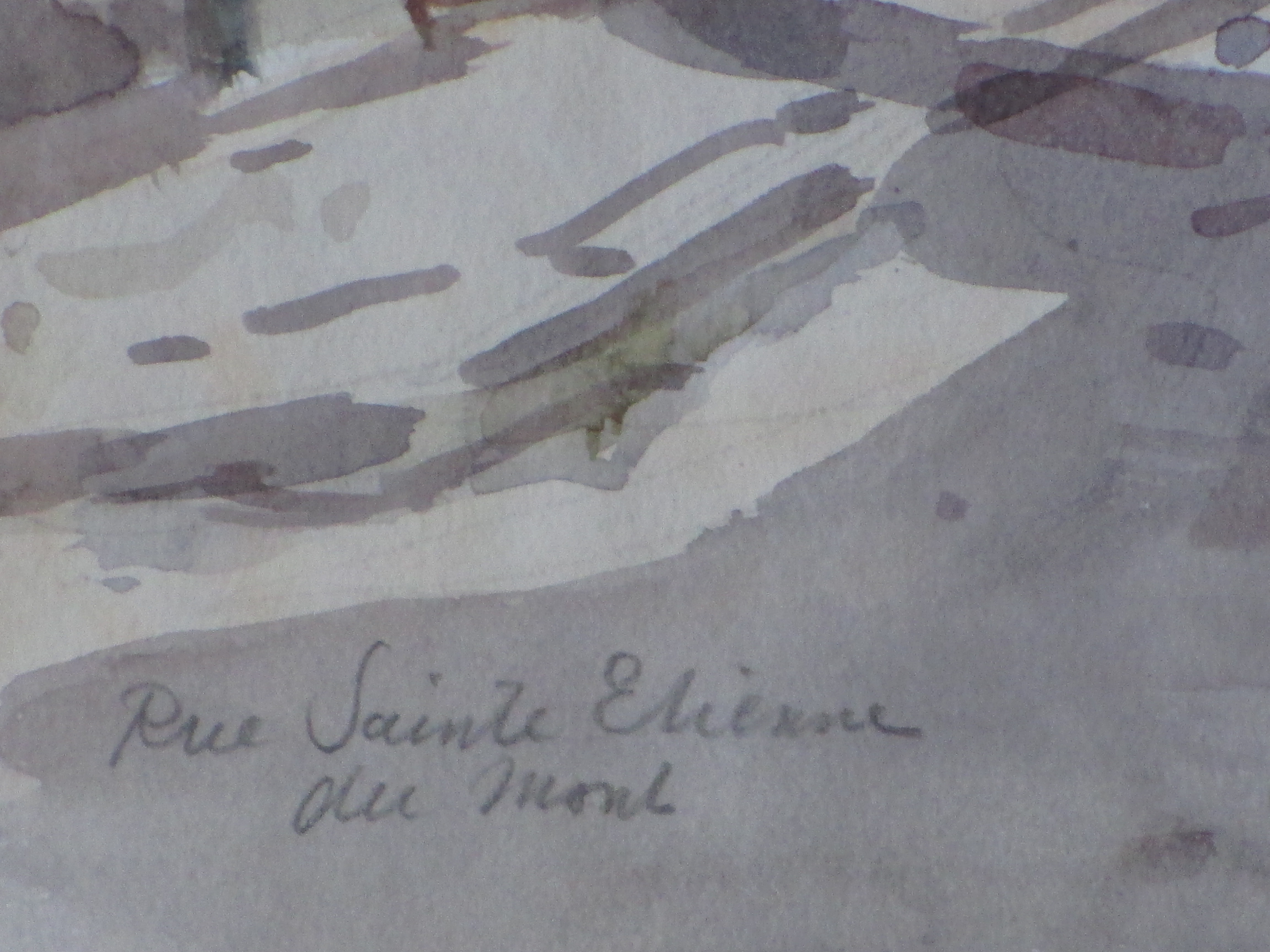 Han Krug - Rue Sainte Etienne du Mont, Parijs - Aquarel kopen? Bied vanaf 40!