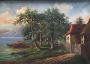 Niet of onleesbaar gesigneerd - Huisje aan het meer kopen? Bied vanaf 1!