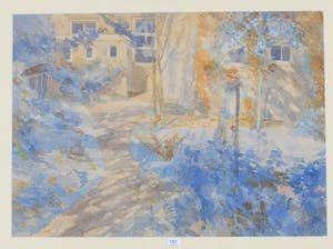 Gerrit van IJperen - "Tuin in het Zonlicht" - Aquarel, Ingelijst kopen? Bied vanaf 75!