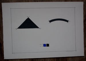 Bert Loerakker - Zeefdruk: Abstracte compositie - 1981 kopen? Bied vanaf 40!
