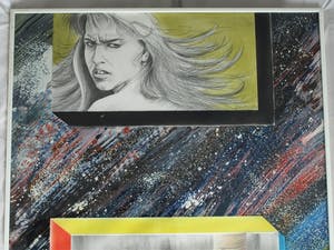 Dirk Visser - Groot, ingelijst, Gemengde techniek , ‘Gesnoerd geweten’ – 1987 kopen? Bied vanaf 50!