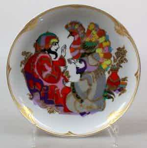 Rosenthal - Bjorn Wiinblad, porseleinen bord Golden Orient verkocht voor € 12!