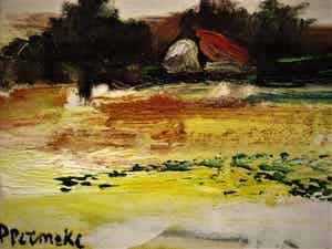 Paul Permeke - Mooi impressionistisch OLIEVERF "Herfst landschap met boerderij" gesigneerd verkocht voor € 79!