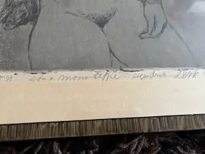 Els Korver - ets monotype eigen druk van zittend naakt kopen? Bied vanaf 45!