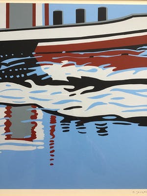 Roel Jonges - Zeefdruk gesigneerd en ingelijst z.t. kopen? Bied vanaf 40!