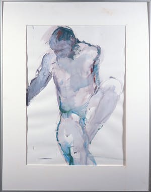 Franscz Witte - Acryl met aquarel op papier, Figuur - Ingelijst kopen? Bied vanaf 1!