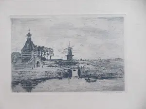 Waalko Jans Dingemans (jr.) - poldergezicht met molen kopen? Bied vanaf 25!