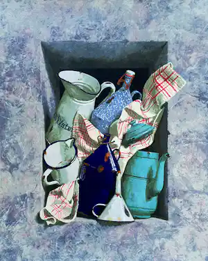 Kenne Gregoire - Stilleven, zeefdruk verkocht voor € 75!