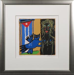 Corneille - Zeefdruk, Mémoire de Cuba - Ingelijst kopen? Bied vanaf 160!