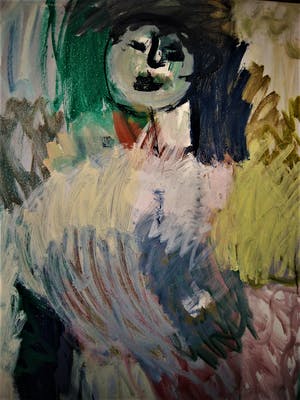 Henk Mulders - Monumentaal Expressionistisch schilderij "de Danseres" gesigneerd kopen? Bied vanaf 10!