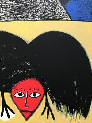 Corneille - l'oiseau noir à tête rouge - e.a. exemplaar kopen? Bied vanaf 175!