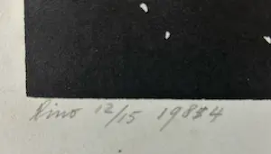 Thomas van der Linden - 'Männerlicht am Strand' - grote lino, handgesigneerd kopen? Bied vanaf 1!
