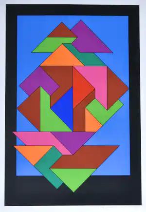 Guy Vandenbranden - Zeefdruk - Gesigneerd - 54x42 cm - 1977 vendu pour 265€ !