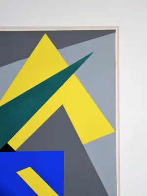 Andre Bloc - Abstracte compositie - 1952 - Pochoir in gouachekleuren kopen? Bied vanaf 120!