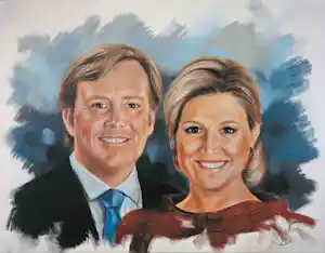 Valentin Bakardjiev - Giclée, Willem-Alexander en Maxima vendu pour 100€ !