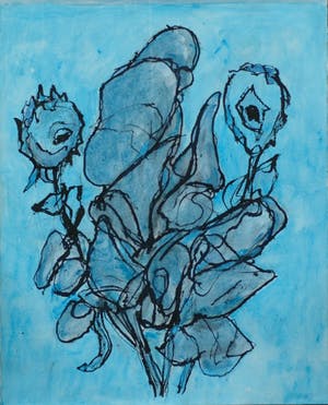 Hans Ebeling Koning - blauwe zonnebloemen kopen? Bied vanaf 60!