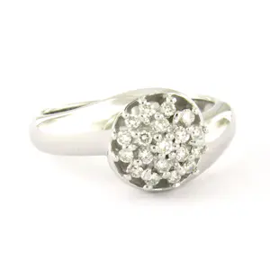 14k wit gouden ring met briljant geslepen diamant tot. 0.20ct – F/G - VS/SI kopen? Bied vanaf 460!