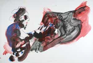 Ger Lataster - Zeefdruk, Zonder titel verkocht voor € 50!