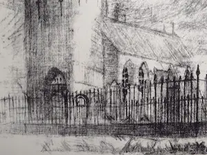 Henk Huig - Kerk met hekwerk kopen? Bied vanaf 38!
