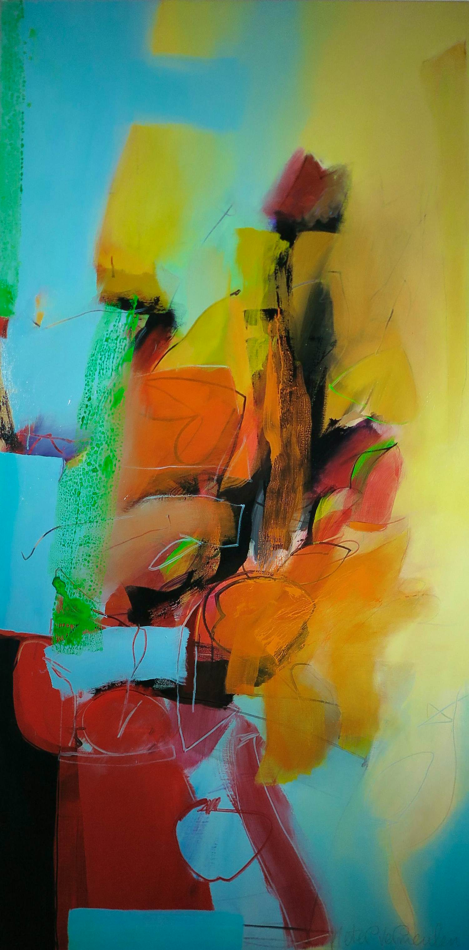 Pieter Vermeulen - Acryl op doek, Gestapeld (Zeer groot) kopen? Bied vanaf 250!