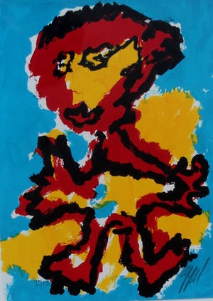 Karel Appel - Ingelijste zeefdruk kopen? Bied vanaf 675!