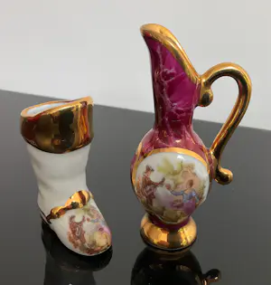Royal Limoges - Miniatuur sierbordjes, laars en kan kopen? Bied vanaf 29!