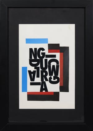 Siep van den Berg - Collage met letters - Ingelijst kopen? Bied vanaf 60!