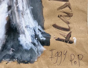 Peter Klashorst - Iggy Pop - Schilderij op papieren zak kopen? Bied vanaf 1!