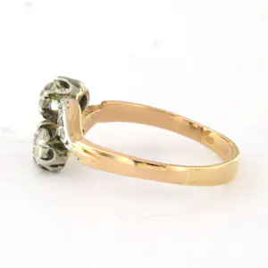 ART NOUVEAU 18k gouden ring met old mine cut en roos geslepen diamanten kaufen? Bieten Sie von 635!