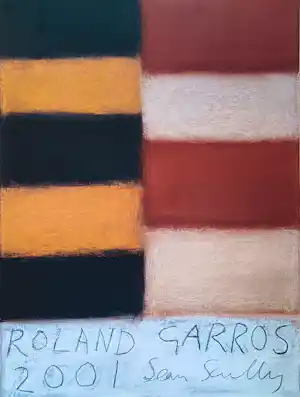 Sean Scully - kleurrijke affiche voor het tennistornooi van Roland Garros 2001 verkauft für € 25!