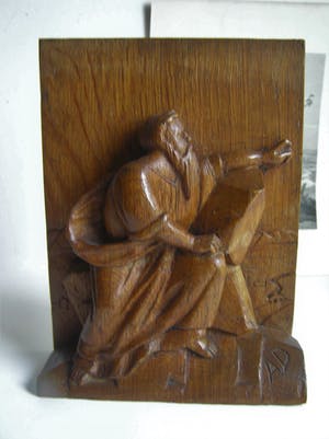 Niet of onleesbaar gesigneerd - Mozus op de Berg - Gravure en Reliëf van/naar J.F.C. Reckleben (1819 - 1879) kopen? Bied vanaf 1!