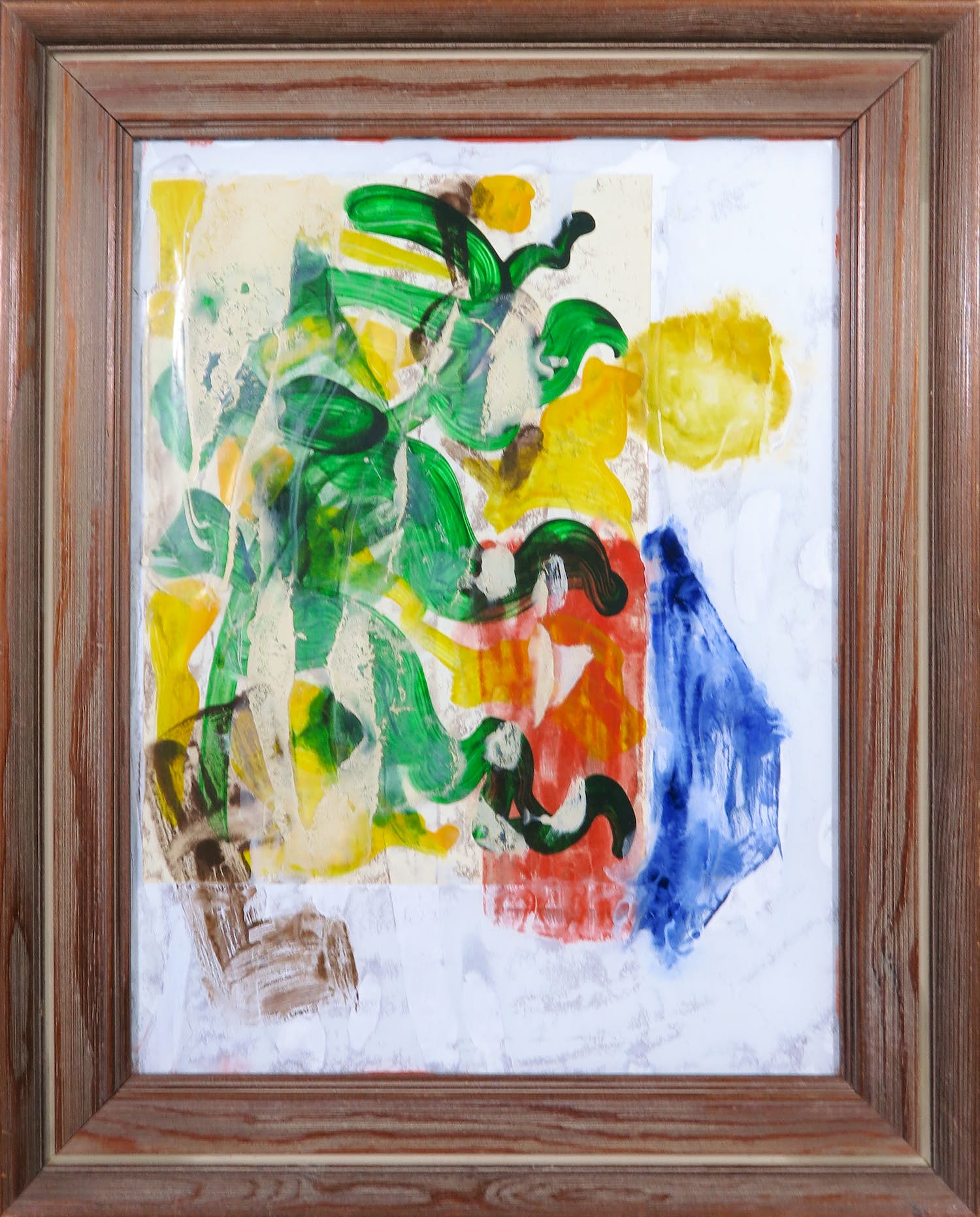 Wim Izaks - Gemengde techniek op papier, Abstract verkocht voor € 1!